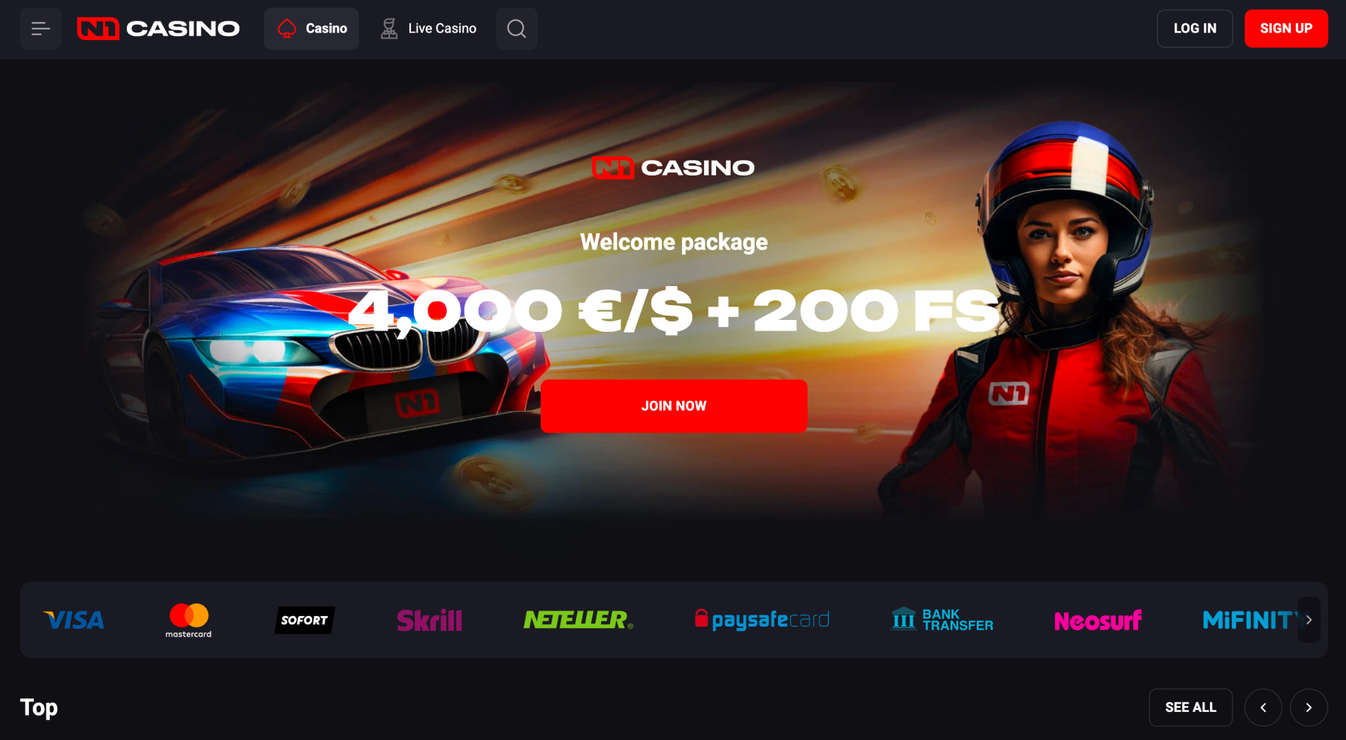 N1 Casino screenshot 1