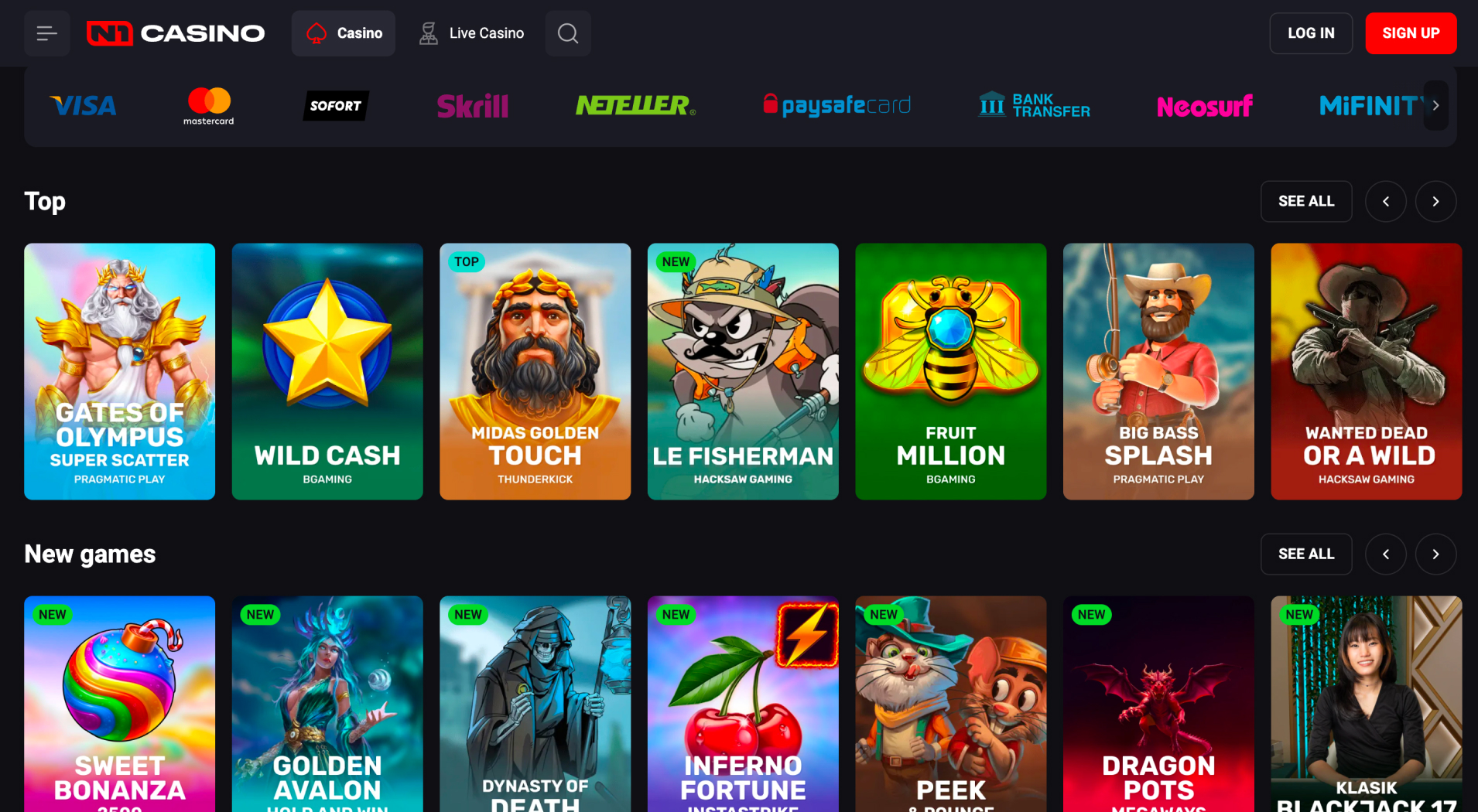 N1 Casino screenshot 2