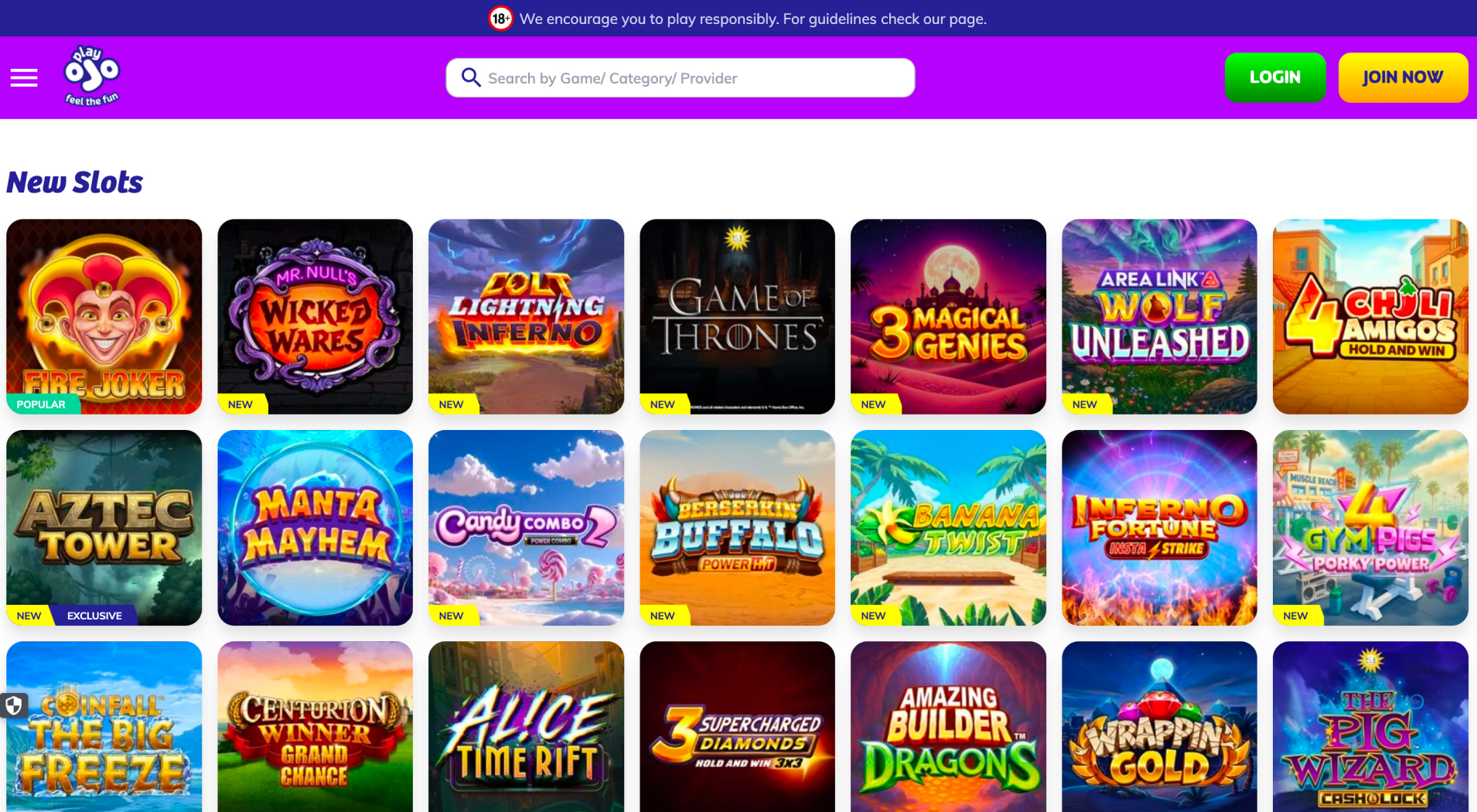 PlayOJO Casino screenshot 5