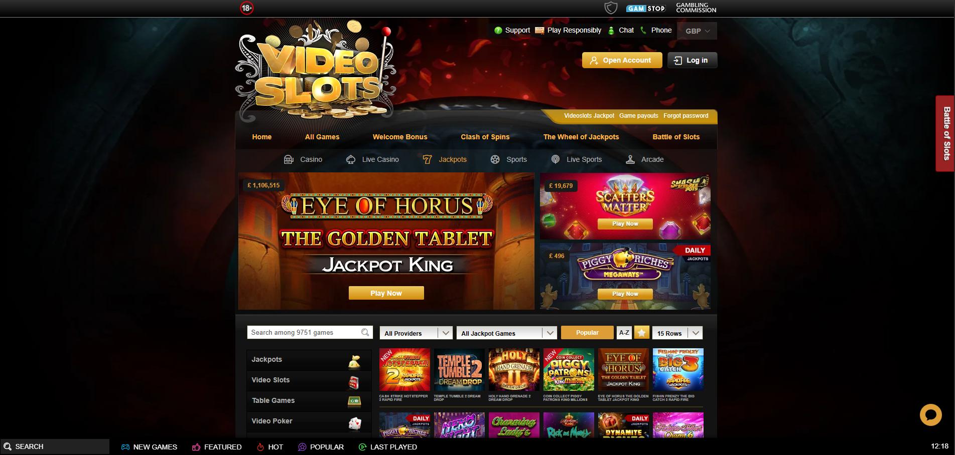 Videoslots Casino screenshot 4