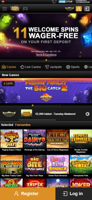 Videoslots Casino mobile home