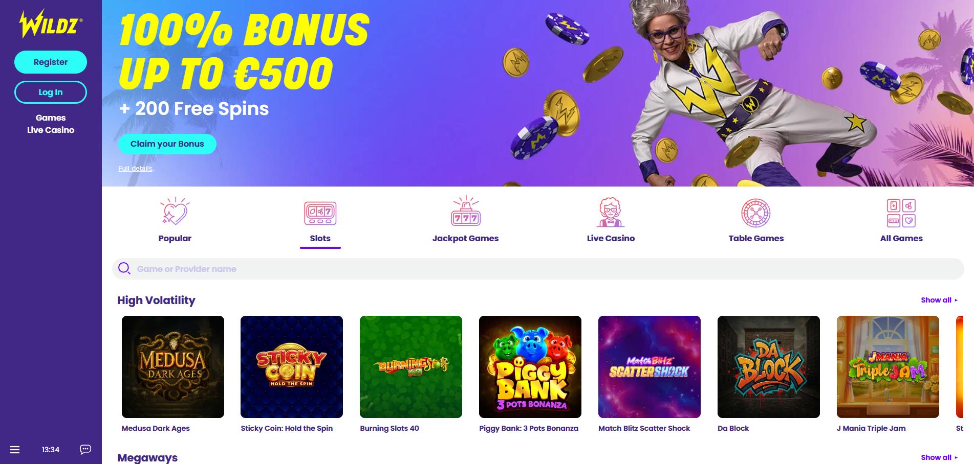 Wildz Casino screenshot 2
