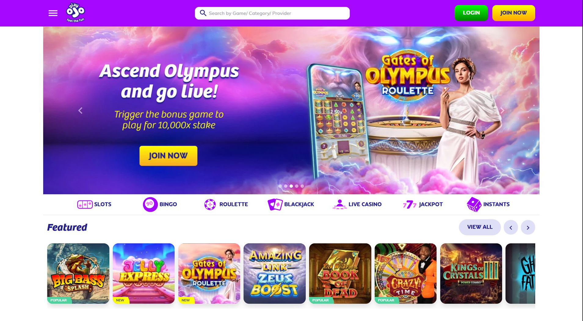 5. PlayOJO Casino